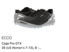 NWB Ecco Cage Pro GTX Waterproof Spikeless Golf Shoes Size 38 MSRP $210 picture