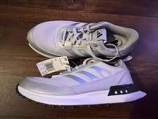 New Adidas Womens S2g Sl 24 Spikeless Golf Shoes Size 7 White Silver Black picture