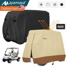Heavy Duty Waterproof Golf Cart Cover Tarp 4 Passenger For Club Car Ez Go Yamaha picture