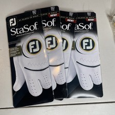 NEW (4) Footjoy StaSof Leather Men's XLARGE LH - RH Glove For Left Handed Golfer picture