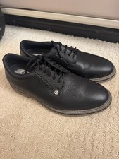 Men's G/fore Leather Saddle Gallivanter Golf Shoes Size 10 Onyx Black picture