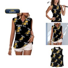 Bird Nerd Women Sleeveless Collared Golf Polo Shirt picture